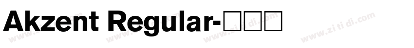 Akzent Regular字体转换